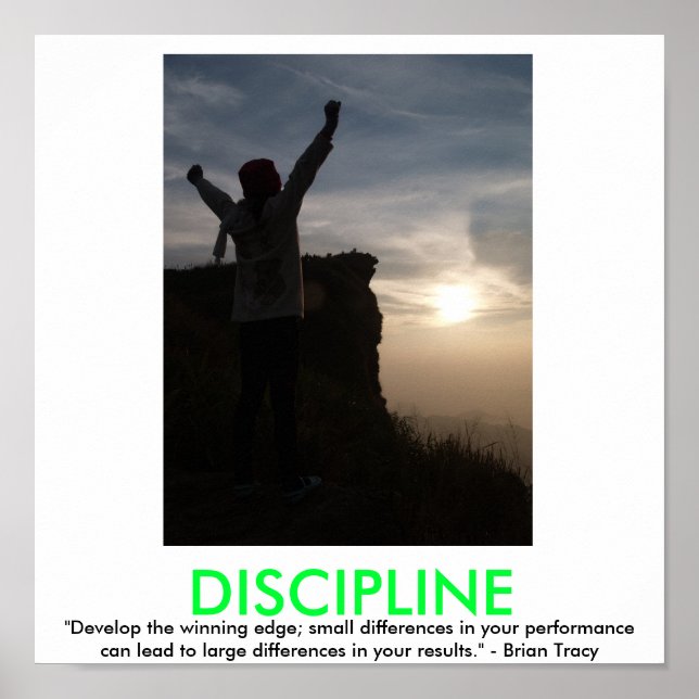 DISCIPLINE motivational poster (Front)