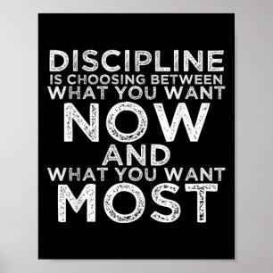 Discipline Motivational Quotes Inspirational Gifts Poster