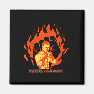 Discipline Over Motivation Boxing Strength  Magnet
