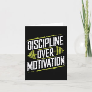 Discipline Over Motivation, Gym Bodybuilder Weight Card