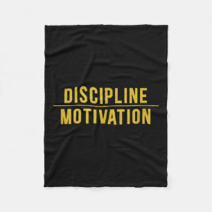 Discipline Over Motivation Gym Workout Hustle Musc Fleece Blanket