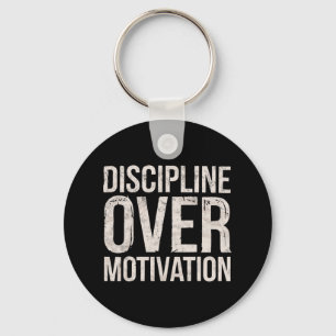 Discipline Over Motivation Gym Workout Tee Weightl Key Ring