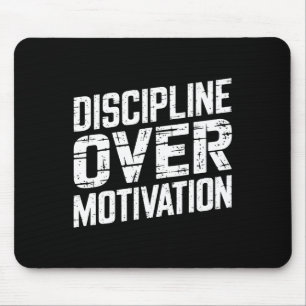 Discipline Over Motivation Gym Workout Tee Weightl Mouse Mat