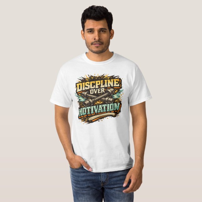 Discipline Over Motivation T-Shirt (Front Full)