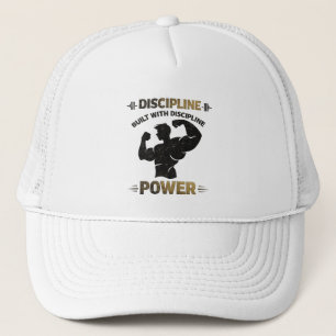 Discipline Power Vintage Gym Motivational Workout  Trucker Hat