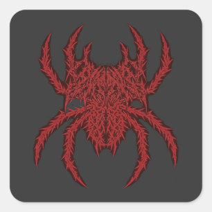 Discipline Spider Gym Bodybuilding Aesthetic Square Sticker