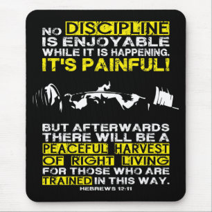 DISCIPLINE - Squat Workout Motivational Mouse Mat