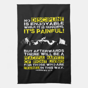 DISCIPLINE - Squat Workout Motivational Tea Towel