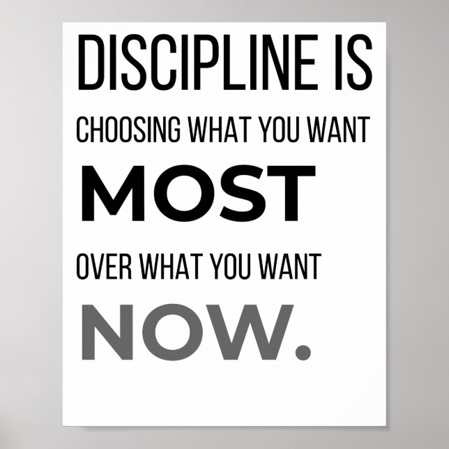 Discipline – The Art of Prioritising What Matters  Poster (Front)