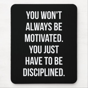 Discipline vs Motivation - Inspirational Workout Mouse Mat