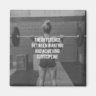 Discipline - Wanting vs Achieving, Women's Fitness Magnet