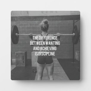 Discipline - Wanting vs Achieving, Women's Fitness Plaque