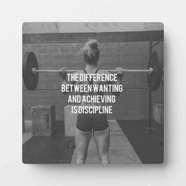 Discipline - Wanting vs Achieving, Women's Fitness Plaque (Front)