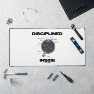 Disciplined Eye (I) Inside Eyeball Anatomy Humor Desk Mat