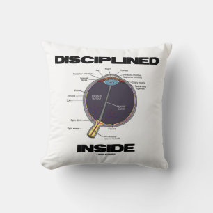 Disciplined Eye (I) Inside Eyeball Anatomy Humour Cushion