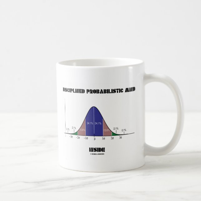 Disciplined Probabilistic Mind Inside Bell Curve Coffee Mug (Right)