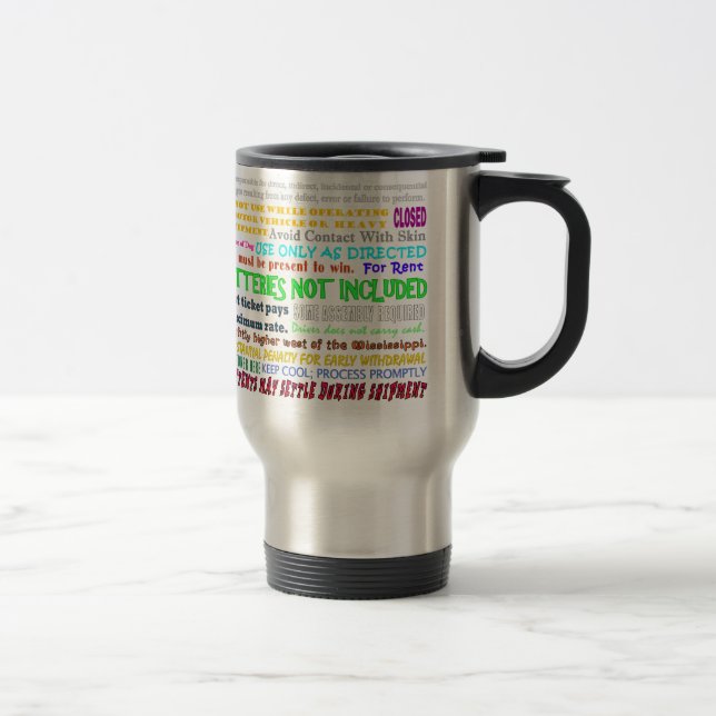 DISCLAIMER TRAVEL MUG (Right)