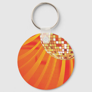 Disco ~ 1980s 80s Disco Ball Key Ring