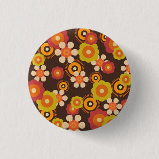 Disco 70s 60s Retro Flowers Pop Culture 3 Cm Round Badge