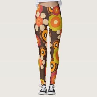 Disco 70s 60s Retro Flowers Pop Culture Leggings