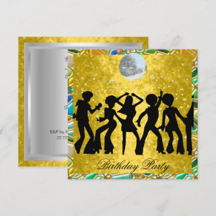 Disco 70's Birthday Party Invitation Retro