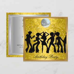 Disco 70's Birthday Party Invitation Retro