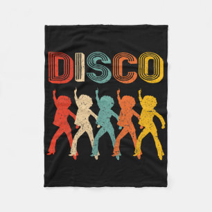 Disco 70s Disco Themed Shirt Vintage Retro Dancing Fleece Blanket