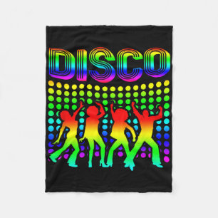 Disco 70s Disco Themed Vintage Retro Dancing 1 Fleece Blanket