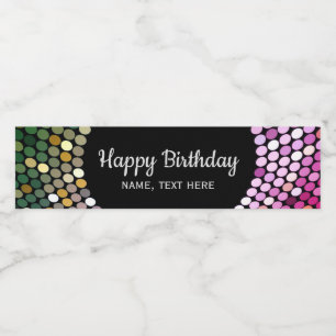 disco, 70s vintage, water bottle Label Set