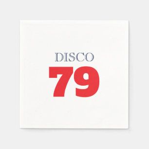 Disco 79 Pop Art Music Entertainment Retro Napkin