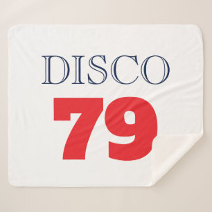 Disco 79 Pop Art Music Entertainment Retro Sherpa Blanket