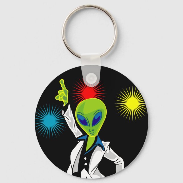 Disco Alien Key Ring (Front)