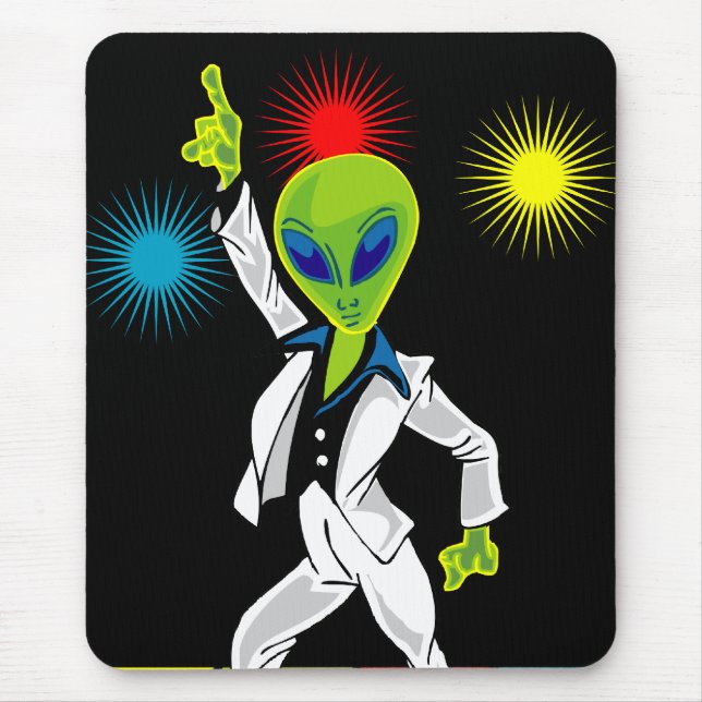 Disco Alien Mouse Mat (Front)
