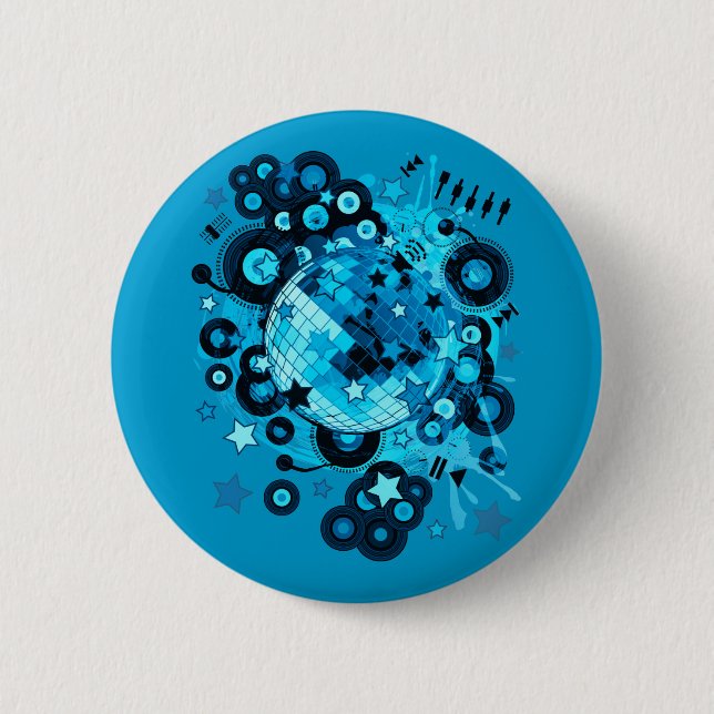 Disco_Ball 6 Cm Round Badge (Front)