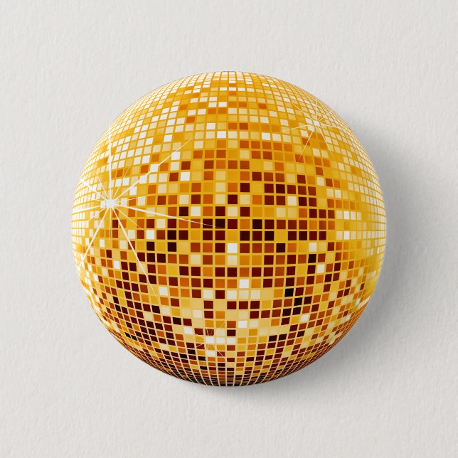 DISCO BALL 6 CM ROUND BADGE (Front)