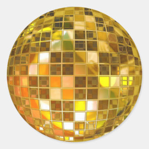 Disco Ball 70s Themed  Birthday Party Stickers