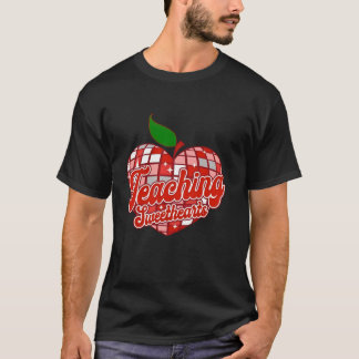 Disco Ball Apple Teaching Sweethearts Teacher Vale T-Shirt