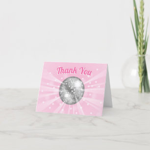 Disco Ball Baby Shower Groovy Thank You Card