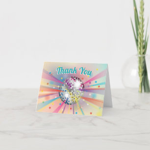Disco Ball Baby Shower Groovy Thank You Card