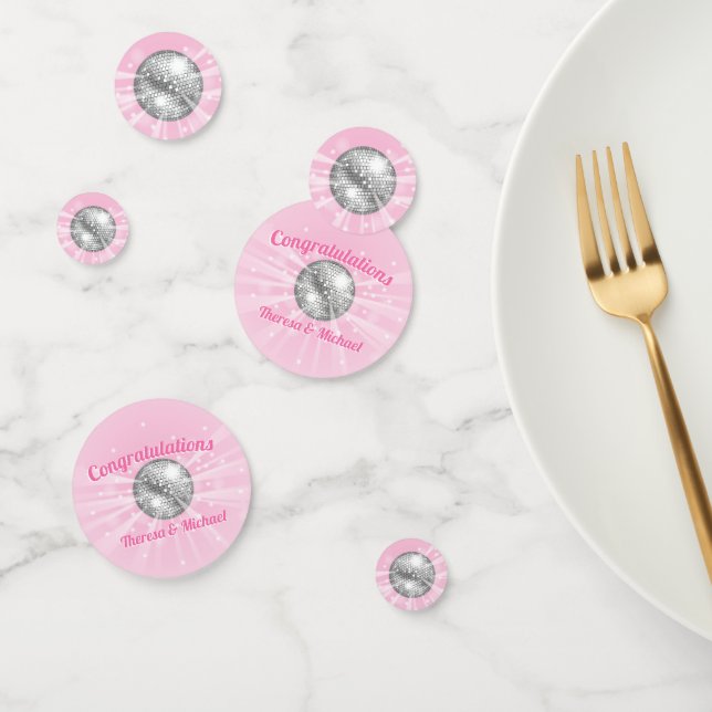 Disco Ball Baby Shower Pink Girl Confetti (Group)