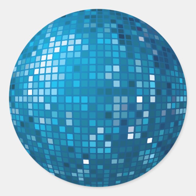 Disco Ball Blue Sticker (Front)