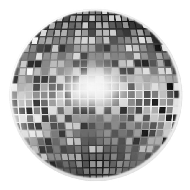 DISCO BALL CERAMIC KNOB (Front)