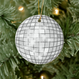 Disco Ball Ceramic Tree Decoration