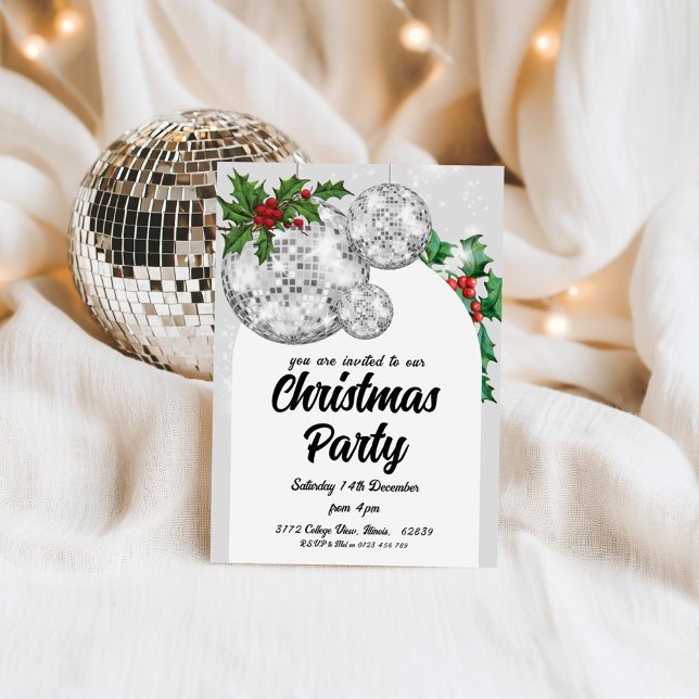 Disco Ball Christmas Party  Invitation (Creator Uploaded)