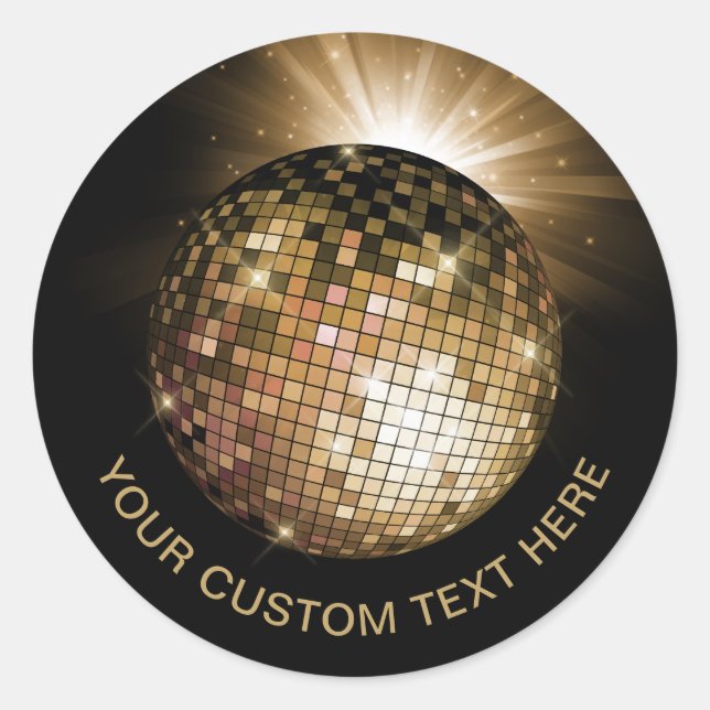 Disco Ball Classic Round Sticker (Front)