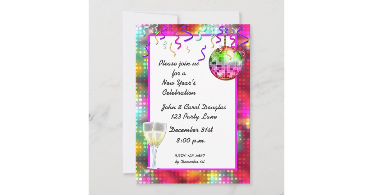 Disco Ball Cocktail Invitation | Zazzle