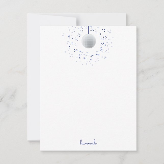 Disco Ball Dance Card (Front)