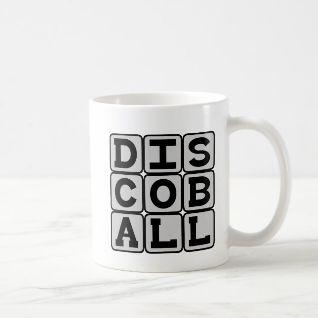 Disco Ball, Dance Club Mistletoe Coffee Mug (Right)