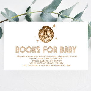Disco Ball 'Disco Baby' Baby Shower Books For Baby Enclosure Card