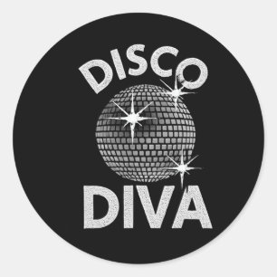 Disco Ball Disco Diva Queen1 Classic Round Sticker